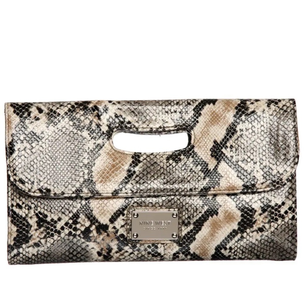 Nine West Clutch Me Up Python Print Clutch - image 1